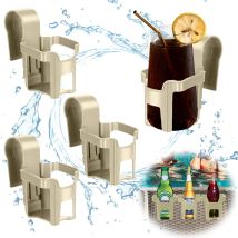 Set Di 4 Portabicchieri Multifunzionali Per Piscina, Spiaggia, Vasca Da Bagno E Feste Estive.