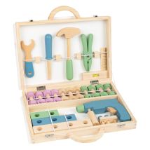 Werkzeugkoffer Nordic – 38 x 25 x 12 cm – 1,5 kg – inkl. Hammer, Schraubenzieher, Zange, Wasserwaage, Akkuschrauber