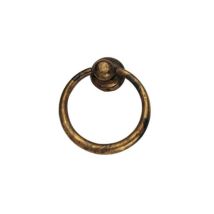 Tirador de muebles con colgante de latón antiguo 23mm x 28mm – Diseño vintage para cajones – Metal