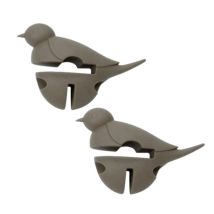 2 Repose Cuillère Petit Oiseau Gris 3 En 1