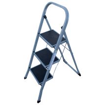 Escalerilla de acero 3 peldaños modelo 113 – Ideal para uso doméstico y profesional – Superficie antideslizante – Compacta y ligera