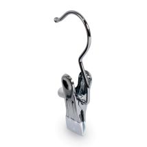 Appendini Con Pinza, Perfetti Come Mollette Per Stivali O Grucce Appendiabiti Per Pantaloni E Vestiti, Set 4 Ganci Acciaio - 4x11cm - Domopak Living