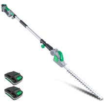 Terratek - Gracious Gardens 18v 2.4m Cordless Electric Hedge Trimmer Long Reach 2 Batteries Included