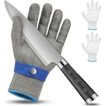Flintronic Gant Anti Coupure Niveau 9, Gants Anti Coupure, Gant De Boucher Résistant Aux Coupures, Gants Résistants Coupures Acier Inoxydable, 