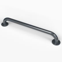 Nymas Nymapro Round Flange Steel Grab Rail 600mm Length - Dark Grey