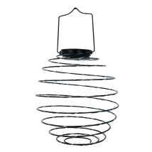 Sospensione solare a spirale H37cm – orion – Lampada LED decorativa per esterni – Acciaio nero, IP44, Flusso luminoso < 100 Lumen