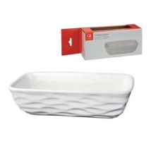 Umidificatore In Ceramica Vaschetta Rigata Bianca- - Cm.10x6x24h. - 12 Pezzi Il Coccio