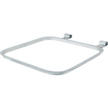 Haltering für GMT 240l – Halterung für Mülltonnen – Stahlblech – 515 mm Breite – 650 mm Länge – 2,14 kg Gewicht – Silber