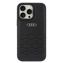 Custodia Rigida Audi In Pelle Sintetica Per Iphone 16 Pro Max 6.9, Colore Nero/nero, Codice Au-tpupcip16pm-gt/d2-bk.
