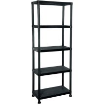 Estantería Almacenaje Resina 5 Baldas 60x30x173 Cm Fabricada En Plástico Polipropileno Reciclado Resiste 25 Kg Por Estante / Hasta 125 Kg Incluye 