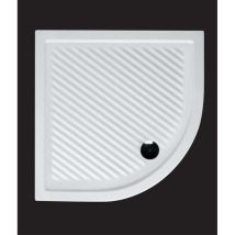 Arblu - Piatto Doccia 90x90h6 Cm Semicircolare Easyin Ceramica - Bianco - Fondo Antiscivolo