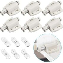 Pack Magnetic Snap Plastic Magnetic For Door Cabinet Drawer Sliding Wardrobe Bedroom Kitchen Bathroom White
