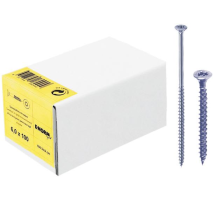 E-NORMPRO Spanplattenschraube 3,0mm x 25mm – Blau verzinkt – Voll- und Teilgewinde – Handelsverpackung