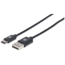 Cavo Hispeed Usb2.0 A Maschio / C Maschio 1m Nero - Manhattan