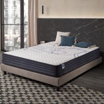 Naturalex - Colchón Perfect Sleep - 150x190 Cm - Viscoelástica Hr, Látex Azul, Hipoalergénico - Firme - 7 Zonas De Confort - Cara Verano/invierno - 