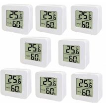 Sunflower - Gabrielle Mini-lcd-thermometer – Digitales Innenthermometer – 8er-pack Innenhygrometer – Temperatur Und Luftfeuchtigkeit – Digitales 
