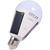 Shyf - Bombilla Led Solar E27 Ip 65 Bombilla Led De Emergencia Portátil Con Gancho (12w)