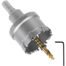 Sierra De Corona Bimetálica Zvd De 45 Mm, De Acero Inoxidable De Grado Industrial, De Carburo Tct, Para Metal, Aleación De Acero De Alta Velocidad, 