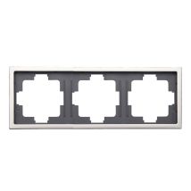 Gao - 3-fach Rahmen / Blende, Edelstahl Beschichtet, Für Den Innenbereich, Eckig