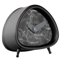 Karlsson Wanduhr mit Marmorzifferblatt – Elegantes Design – Metallgehäuse – 5,5 x 8,5 x 8,5 cm – AA-Batterie