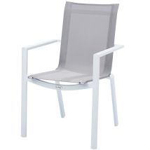 Wilsa Garden - Fauteuil White Star Structure Aluminium Coloris Blanc