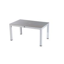 Capaldo Esszimmerstuhl – 150 x 90 x 75 cm – Polypropylen-Fiberglas – Sicherheitsglas – Cappuccino/Weiß – Elegant und Robust