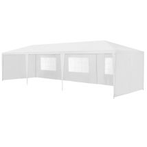 Carpa Pabellón Para Jardín Wedau Metal 900 X 300 X 255 Cm Blanco [casa.pro]