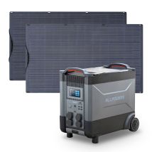 Allpowers - Home Battery Power Station Lifepo4 3600wh, Voice Control With 2pcs 200w Flexible Monocrystalline Solar Panel For Home Backup Outdoor R4000