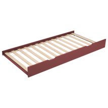 Happy Garden – Cassetto letto terracotta – L 190 × L 94 × H 21,5 cm – Pino, Compensato, Poliammide