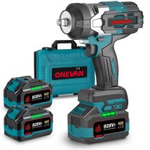 Onevan - Llave De Impacto De 2100 Nm, 1/2 Llave De Impacto Inalámbrica Sin Escobillas Aplicable A Camiones Grandes, Vehículos Portacontenedores Con 