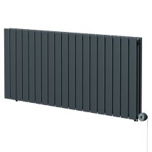 Hudson Heating - Hudson Anthracite 600mm X 1440mm Horizontal Digital Thermostatic Electric Double Panel Radiator