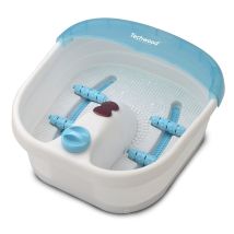 Balnéothérapie Pour Pieds Techwood Tbp-1208 Puissance 60w - Massage À Bulles, Infrarouge, Maintien Au Chaud - Coloris Blanc/bleu