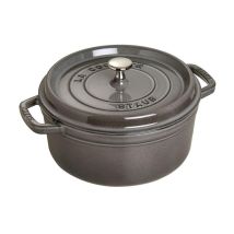 Staub Cocotte Redonda 24 Cm Gris Grafito De Hierro Fundido Esmaltado