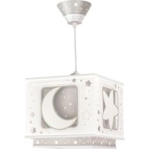 Lampadario a sospensione Luna Grigia – 60W – E27 – IP20 – Polipropilene – Adatto per camere bambini