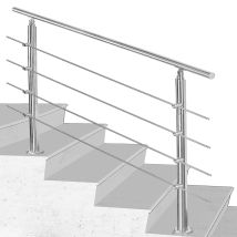 Geländer Für Balkon Brüstung Treppen Mit/ohne Querstreben Easy Aufzubauen (120cm. 4 Querstreben)