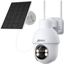Anran - Berwachungskamera Aussen Akku 5mp Mit Solarpanel, Ultra Hd Kabellose Solar Überwachungskamera Wlan Mit 4 Spotlight, Farbnachtsicht, Pir-
