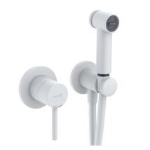 Kludi Bozz - Conjunto De Grifo Empotrado Con Ducha De Bidé, Con Cuerpo, Blanco Mate 389985376