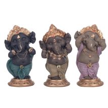 Signes Grimalt Figura De Buda Figuras Figura Ganesha 3 Unidades Budas Multicolor 6x7x12cm 25319