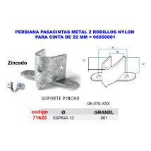 Gaviota Persiana Soporte Pincho No3 Espiga 12 Zincado 06070001