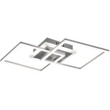 Reality Leuchten - Venida Led Techo De Luz De Aluminio Doble Cuadrado Con Regulación De Intensidad De Luz Central 'interruptor L.58cm R62793187
