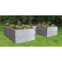 Cama Elevada Juwel Timber Ergoline (estructura Variable, 100% Reciclable, Cama De Jardín De Plástico, Capacidad 1650 L) 20829
