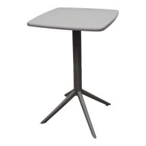Tavolo Alto Lipari In Polipropilene 70x70x110h Grigio Da Esterno