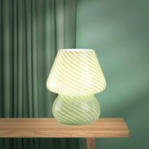 Lampada Da Comodino A Forma Di Fungo, Luce Notturna In Vetro Per Camera Da Letto, Lampada Da Comodino, Lampada Da Comodino, Luce Notturna Per Camera 