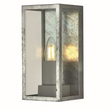 Außenleuchte Wandlampe Terrassenleuchte Baustahl Silber Verzinkt E27 H 23,6 Cm