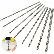 Set Di Punte Da Trapano Superma Extra Long 200 Mm, 8 Pezzi, Punte Da Trapano In Acciaio Rapido, Gambo Dritto Con Diametri Di 4 Mm, 4,2 Mm, 4,5 Mm, 5 