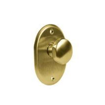 Cipierre - Cusson Ovale Avec Bouton En Laiton Poli - Mm.70x90h. Sp. 4mm - Bouton 35mm