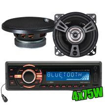 Pack Car Caliber Rcd234bt 75w X 4 - Bluetooth + 2 Lautsprecher 100w Xsound