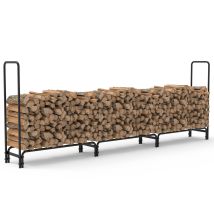 Kaminholzregal Aussen Aus Metall, 345x117x35 Cm Extra Breit Brennholzregal Feuerholzregal Stapelhilfe Für Outdoor Und Indoor, Bis 408kg