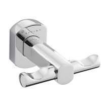 Optima - Cube Way Wandhaken Aus Messing Mit 2 Haken, Chrom (spi22)