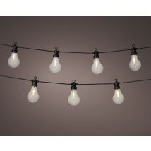 Guirnalda solar 20 bombillas 9,5 m blanco cálido – Kit de inicio lámpara LED – Ampliable a 5 juegos – IP44